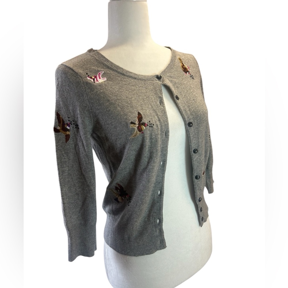 Anthropologie Guinevere Embroidered Bird Cardigan  ASO Rory Gilmore
